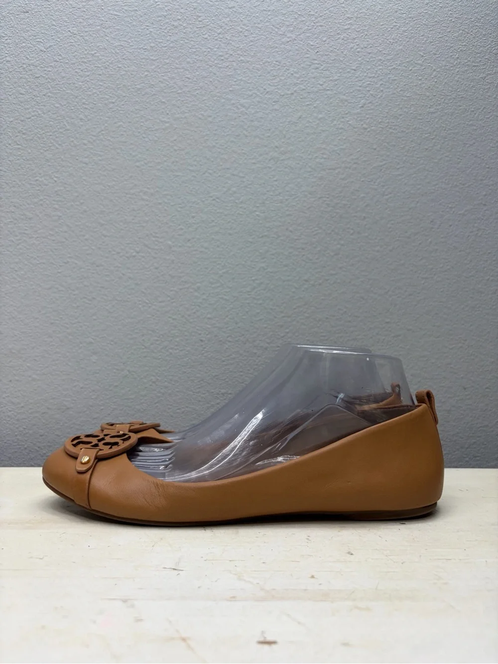 Tory Burch Brown Leather Reva Flats Size 9